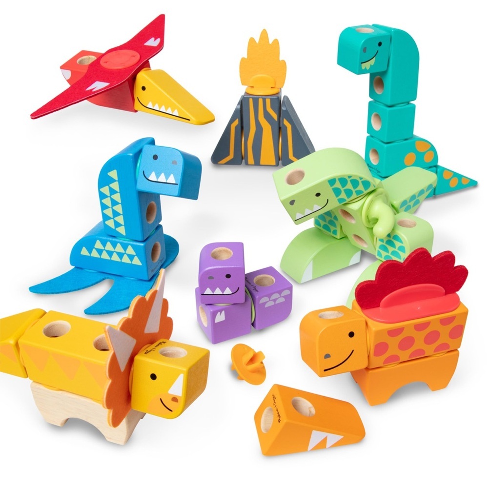 NWT Melissa & Doug BLOCKABLES™ Dinosaur Play Set - Picture 4 of 11